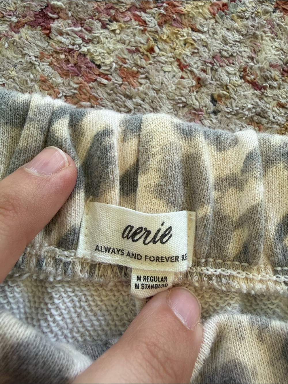 Aerie Neutral Leopard-Print Lounge Pants - Picture 3 of 4